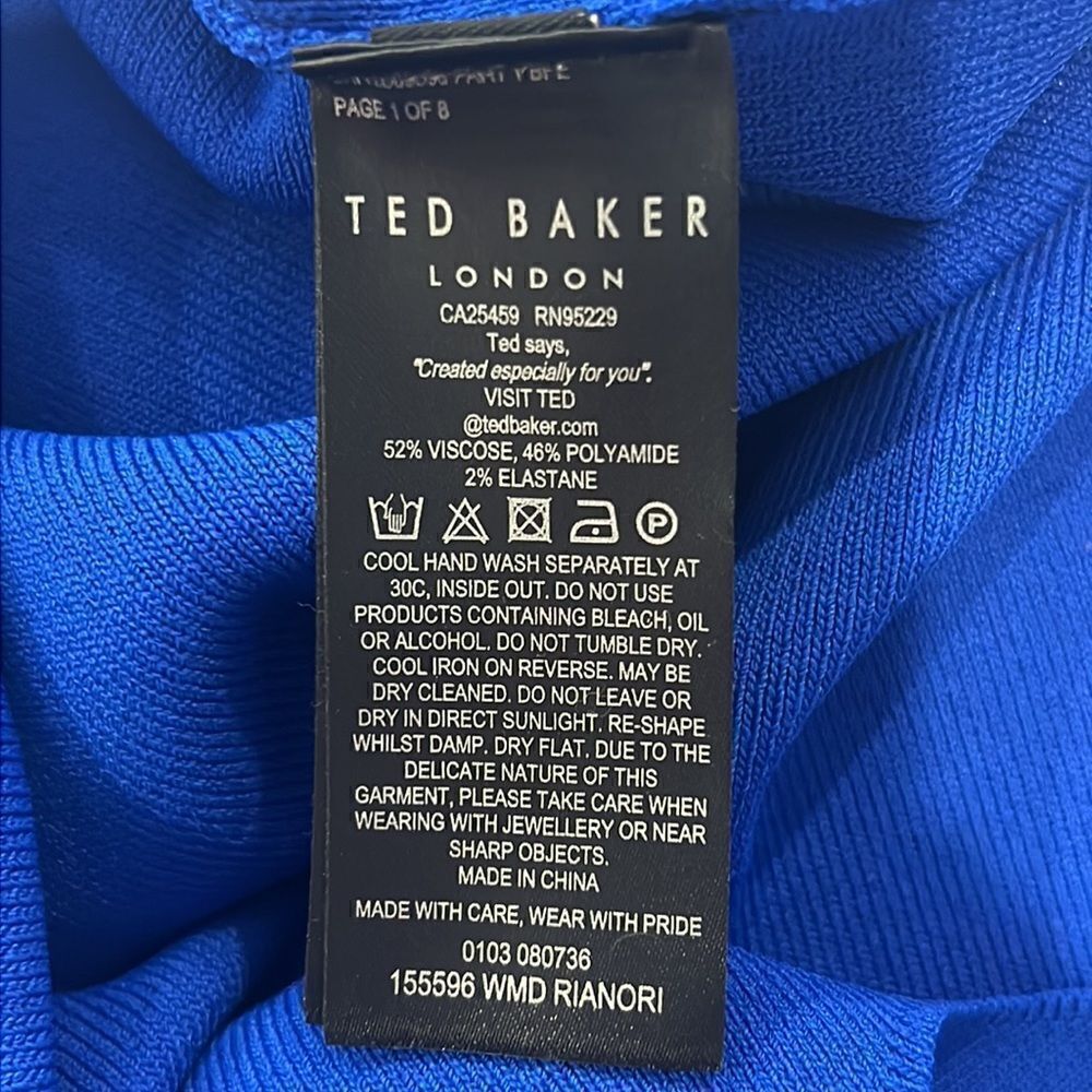 NWT Ted Baker London Rianori Knit Swing Dress Ted Size 4/ US 12 - Picture 14 of 16